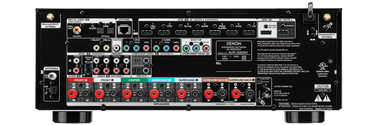 Denon AVR-S950H vs AVR-X1600H comparison